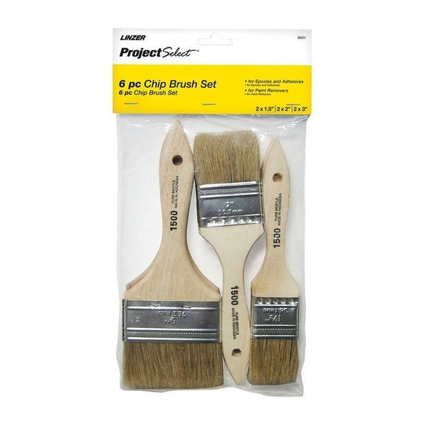 Linzer Project Select Assorted in. Flat Chip Brush A1506